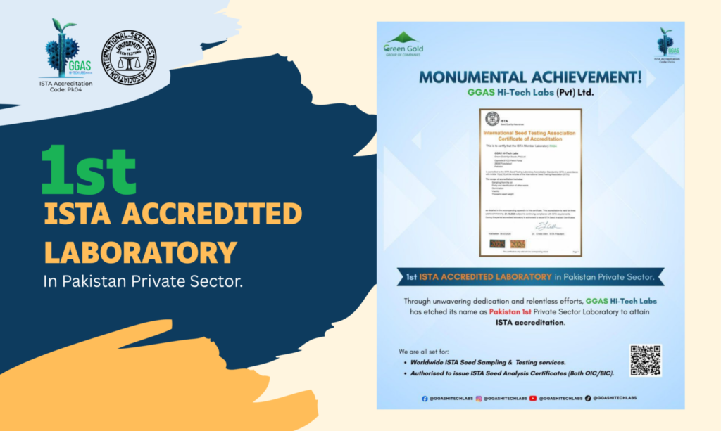 GGAS Hi Tech Labs 1ST ISTA Accredited laboratory In Pakistan